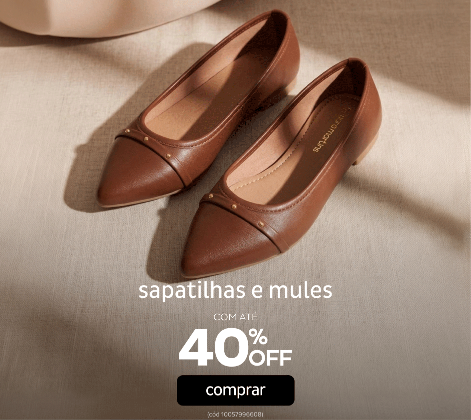 Sapatilhas e Mules com no min 40% OFF