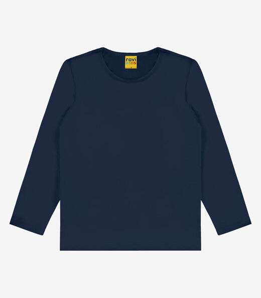 Camiseta manga longa malha térmica Rovi Kids Azul