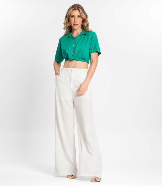 Camisa Cropped Feminina Endless Verde