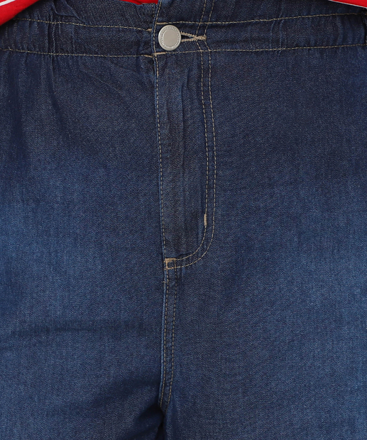 Shorts Plus Size Feminino Jeans Clochard Azul