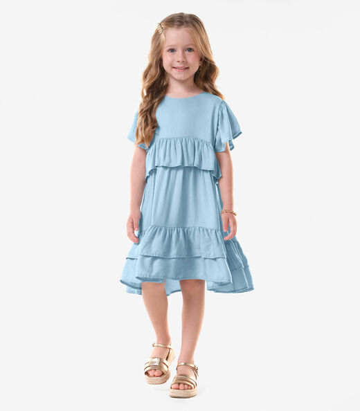 Image_Vestido Infantil Menina Viscose Trick Nick Azul