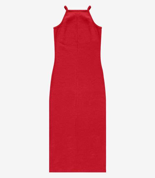 Vestido Feminino Em Ribana Infinita Cor Vermelho