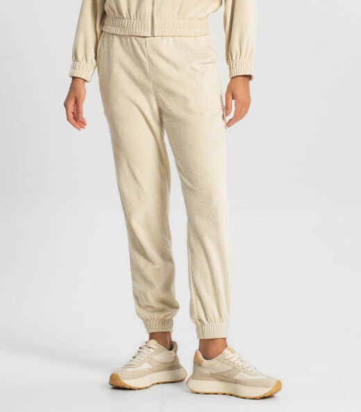 Conjunto Jaqueta com Calça Plush Endless Bege