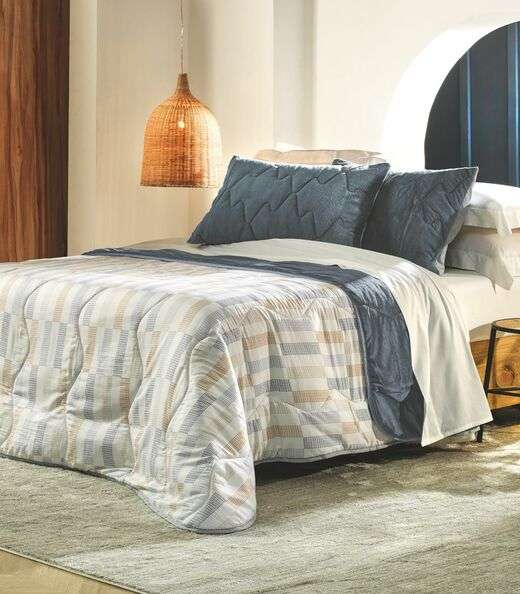 Edredom Blend Comfort Casal Altenburg Azul