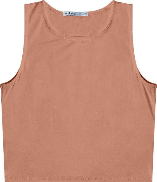 Regata De Viscotorcion Básica Feminina Endless Marrom