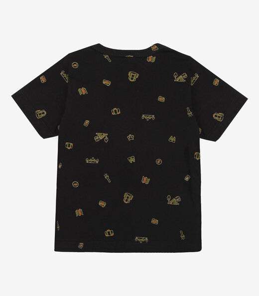 Camiseta Infantil Masculina Animais Infinita Cor Preto