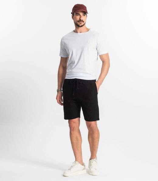 Bermuda Masculina Moletinho Diametro Preto
