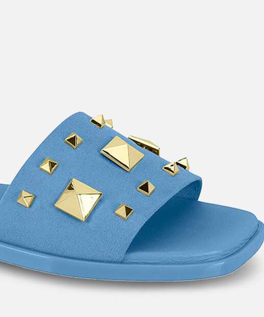 Rasteirinha Feminina Slide Tachas Moleca 