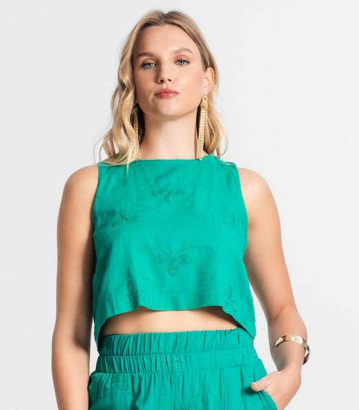 Regata De Linho Feminina Endless Verde