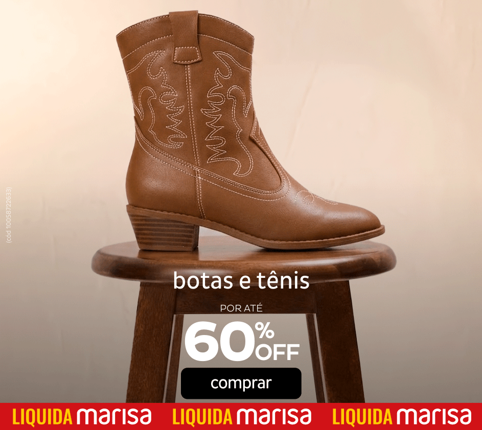 Botas e Tênis por até 60% OFF