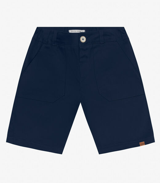 Bermuda Infantil em Sarja Cotton Trick Nick Azul