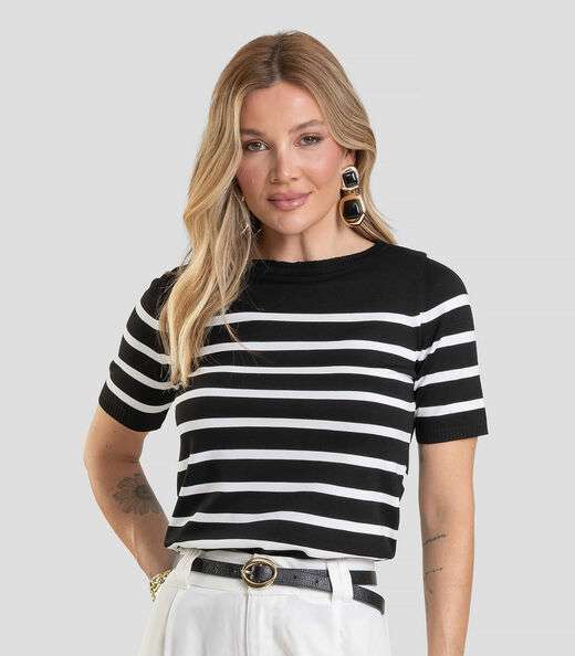 Image_Blusa Feminina Em Tricot De Fio Modal Dianna Preto