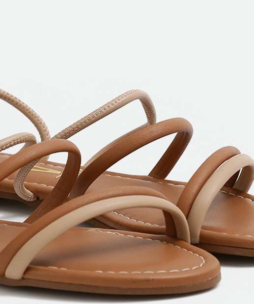 Sandália Feminina Rasteira Tiras Vizzano 