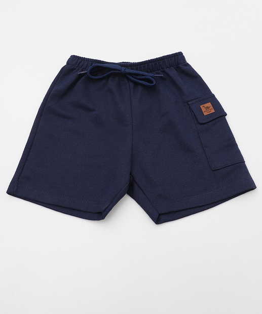 Image_Bermuda Infantil Moletom Cargo MR Tam 1 a 3 Azul
