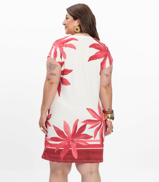 Vestido Curto Feminino Plus Size Secret Glam Vermelho