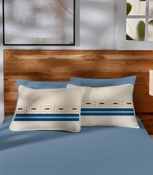 Image_Jogo de Cama Casal Estampado 3pçs Vivaldi Azul
