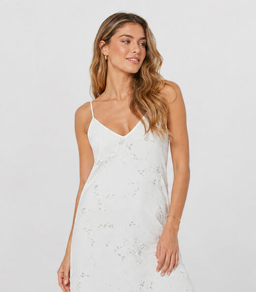 Vestido Feminino Longo em Tecido Dianna Branco