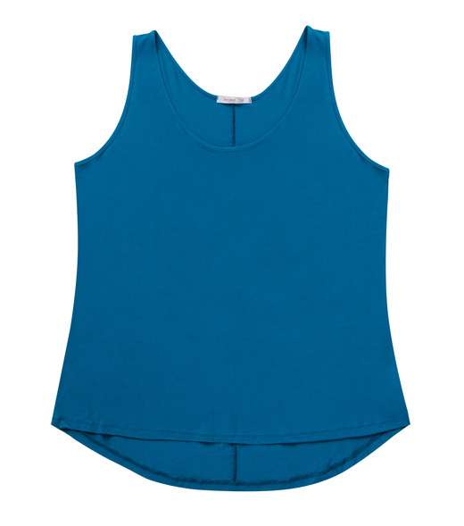 Regata Feminina Plus Size Secret Glam Azul