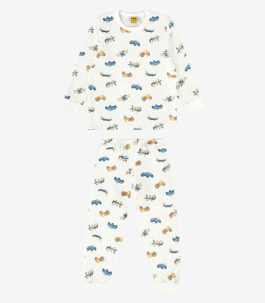 Pijama moletinho Rovi Kids Bege