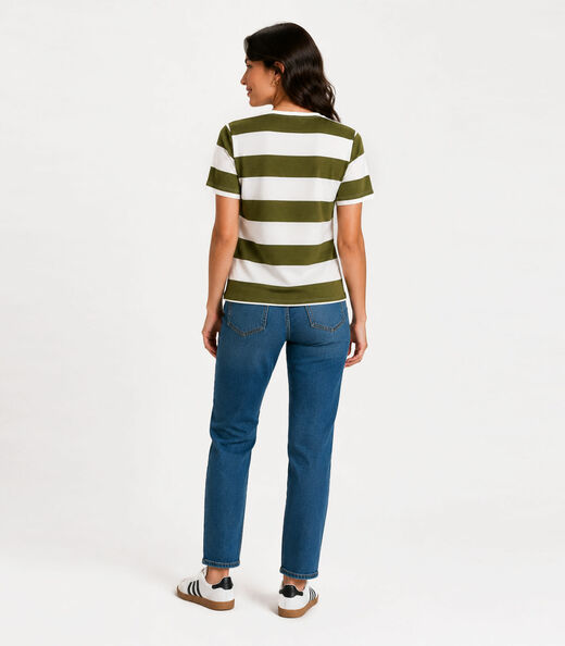 Blusa Feminina Estampada Viscotorcion Infinita Cor Verde