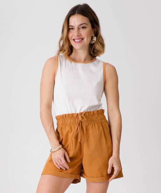 Image_Short Feminino Sarja Clochard Marisa Marrom