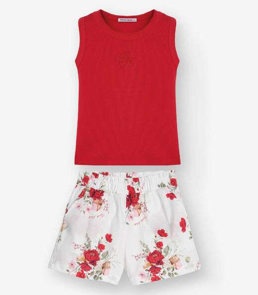 Conjunto Regata com Shorts Menina Trick Nick Vermelho