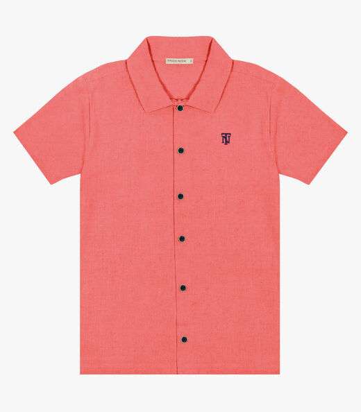 Image_Camisa Infantil Masculina Em Linho Trick Nick Rosa