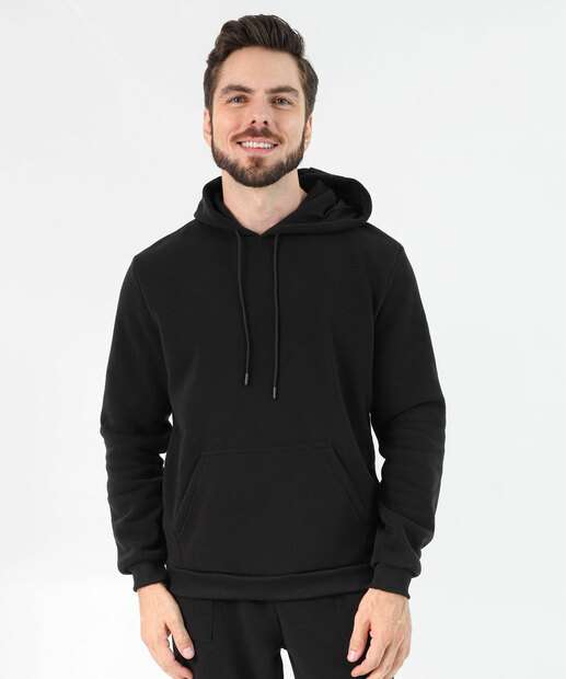 Image_Blusão Masculino Fitness Moletom Canguru Capuz MR Preto