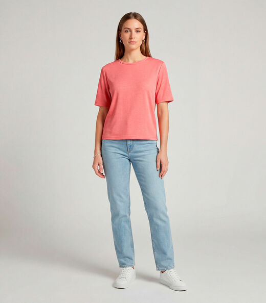 Image_Blusa Feminina 100% Poliéster Básica Infinita Cor Rosa