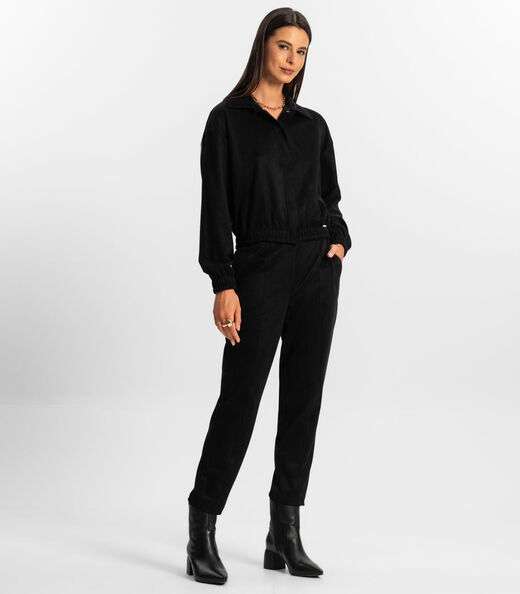 Calça Suede Feminina Rovitex Preto