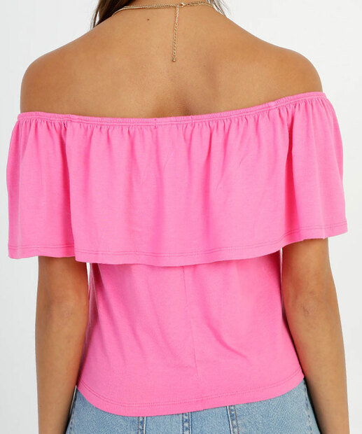 Blusa Ciganinha Feminina Babado Manga Curta Marisa