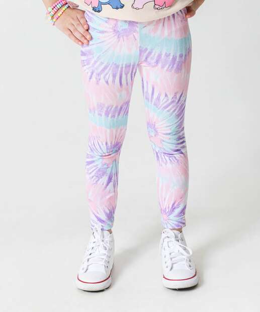 Calça Infantil Legging Tie Dye Marisa Tam 4 a 10 Azul