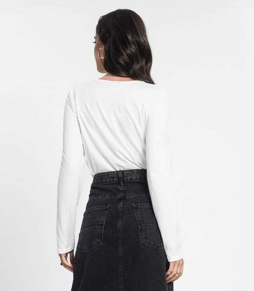 Blusa Manga Longa Feminina Rovitex Bege