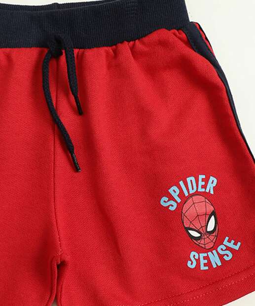 Bermuda Infantil Moletinho Homem Aranha Marvel Tam 1 a 5