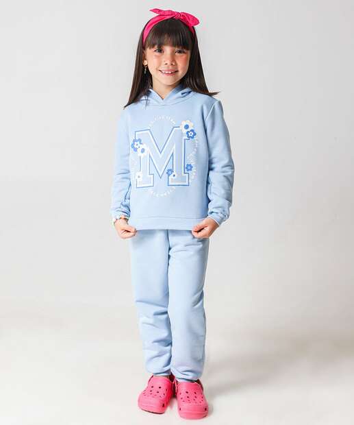 Image_Calça Infantil Moletom Flanelado Marisa Tam 4 a 10 Azul