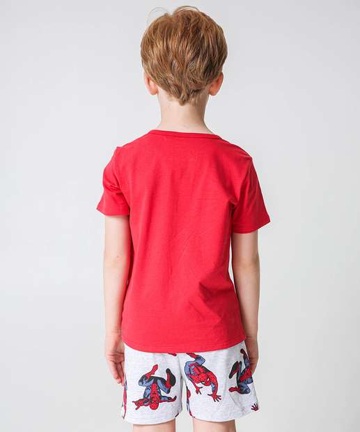 Pijama Infantil Homem Aranha Marvel Tam 4 a 12 Vermelho