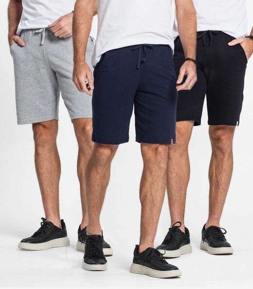 Image_Kit 3 Bermudas De Moletom Masculina Select Sortido