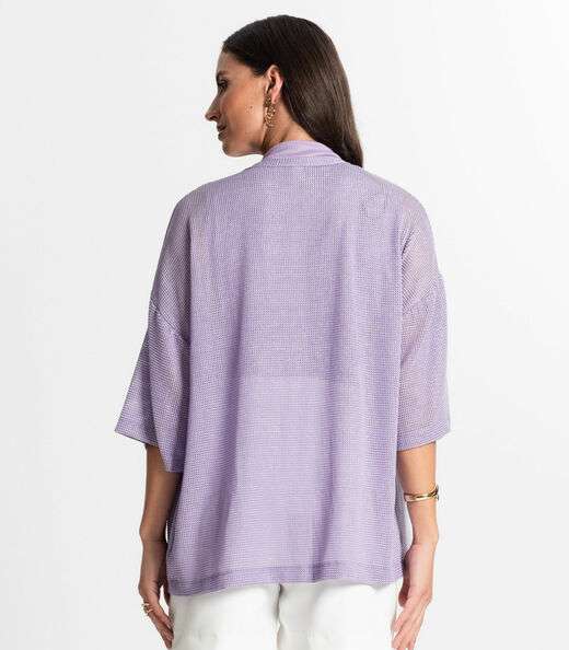 Kimono Feminino Com Brilho Rovitex Roxo