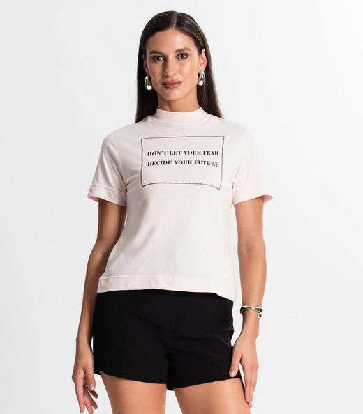 Image_Camiseta Feminina Gola Alta Rovitex Rosa