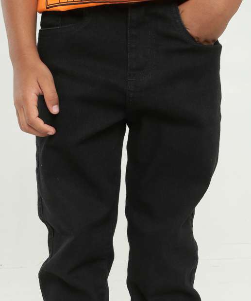 Calça Infantil Jeans Slim Bolsos MR Tam 4 a 10