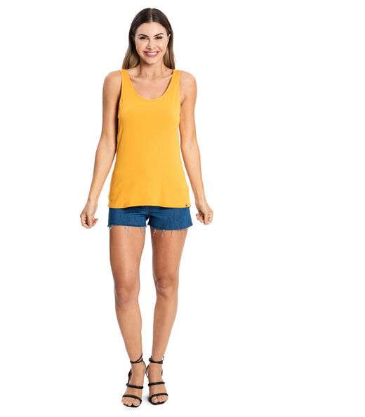 Regata Feminina Básica Rovitex Amarelo
