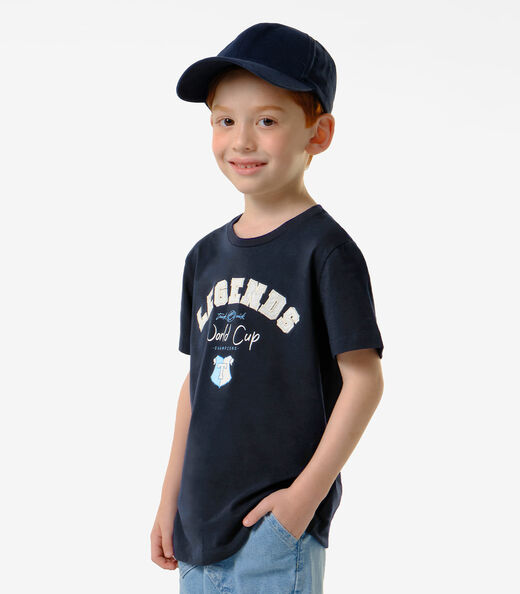 Conjunto Infantil Camiseta Com Bermuda Trick Nick Azul