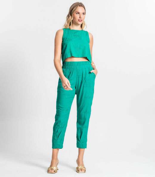 Regata De Linho Feminina Endless Verde