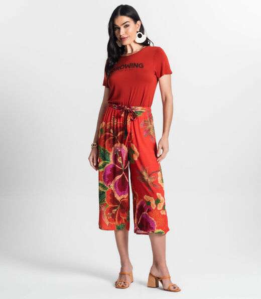 Image_Calça Pantacourt Infinita Cor Laranja