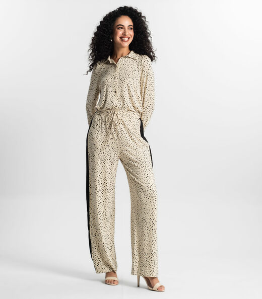 Camisa  Estampada Feminina Rovitex Bege