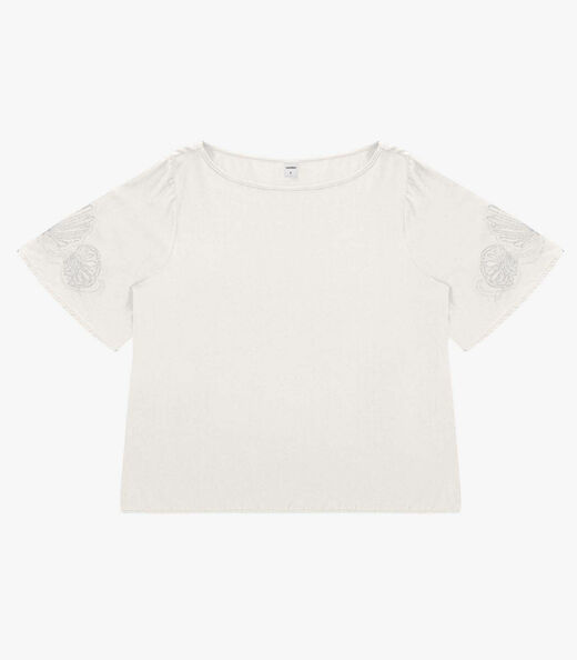 Image_Blusa Feminina Viscose Khyara Com Estampa Rovitex Bege