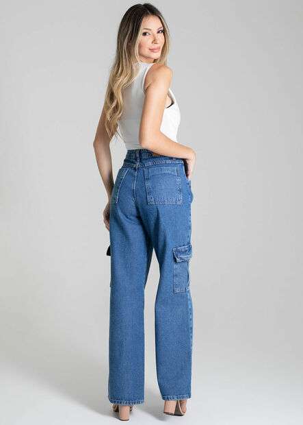 Calça Jeans Sawary Wide Leg - 278279