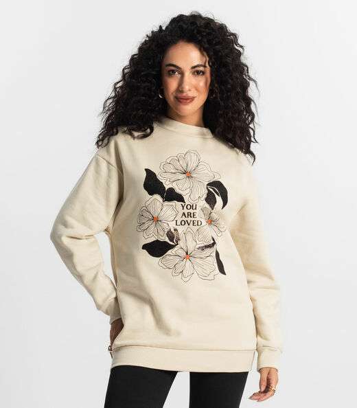 Blusão Alongado Feminino Rovitex Bege