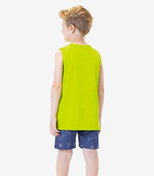 Conjunto Machão com Bermuda Rovi Kids Verde