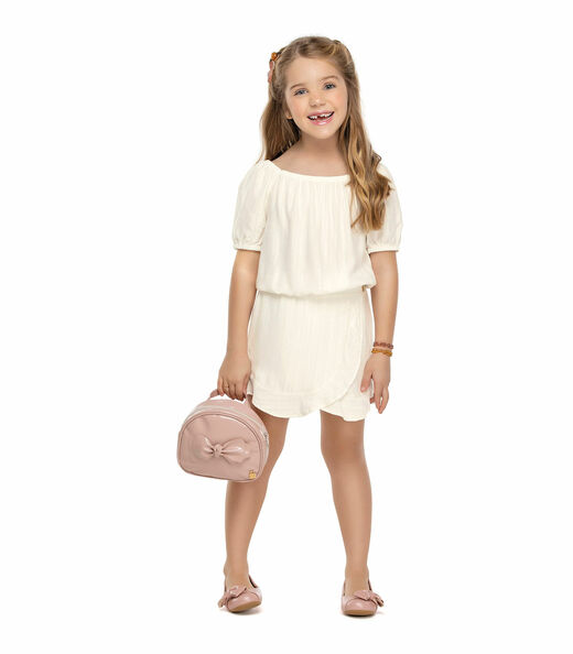 Conjunto Infantil Feminino Ciganinha Trick Nick Bege
